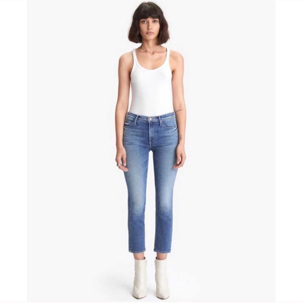 Mother The Dazzler Mid Rise Ankle Jeans "Hey Sun" wash size 28